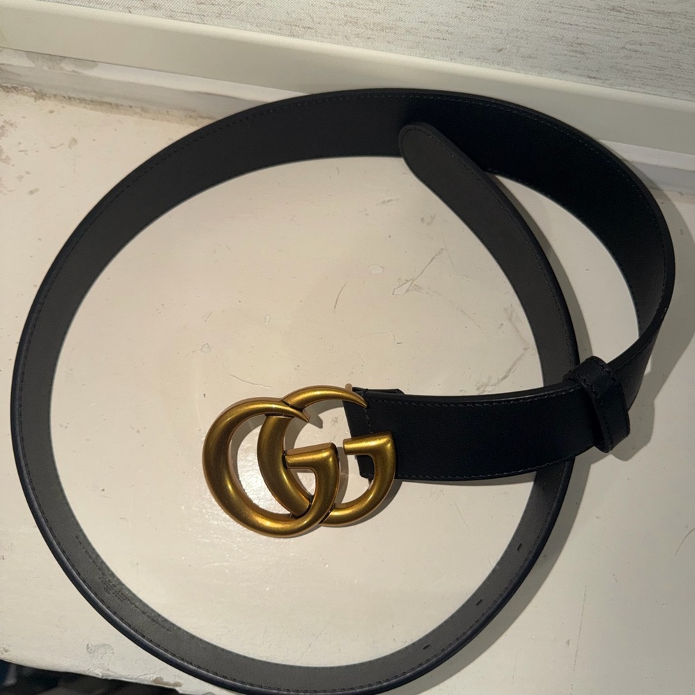 Gucci marmont GG belt black leather size 85cm - Picture 3 of 4